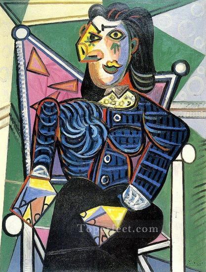 Femme assise dans un fauteuil 1918 Cubism Oil Paintings